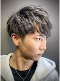 細メッシュ×束感マッシュ