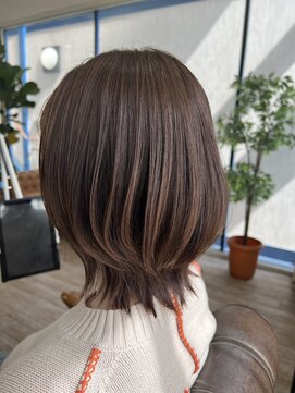 ラボヌールヘアーノーブル 新越谷店(La Bonheur hair noble) 髪質改善×グレージュ外ハネミディ
