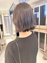 【坂本拓麻】赤みの少ない透明感グレージュ/外ハネレイヤーボブ