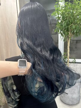 ロウル 渋谷(LOWRL) ターコイズブルー/インナーカラー/デザインカラー