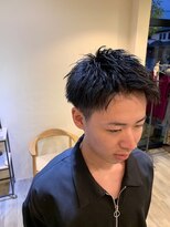 シフト(SHEEFT) メンズ ビジネス爽やか刈り上げ 黒髪暗髪ツーブロック 束感