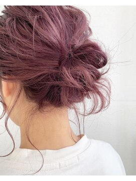 キーゴ 博多(KY-GO.) Red hair color  赤系 パープルピンク