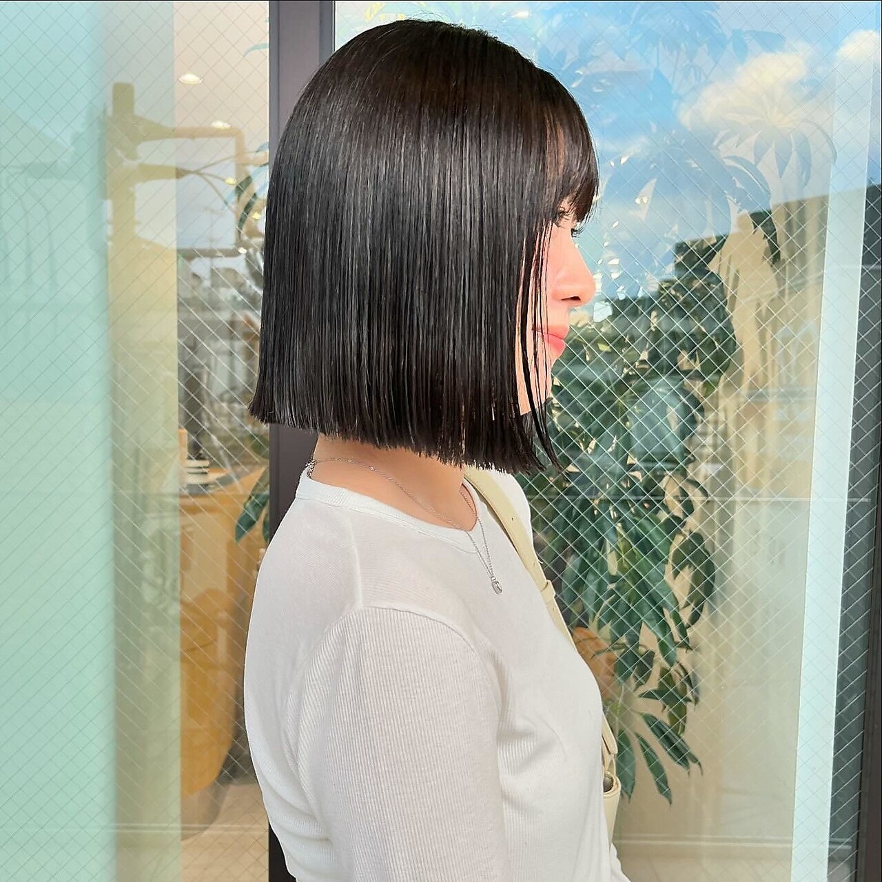 ボブ ショートヘア/ショートボブ/地毛風縮毛矯正/似合わせカット/銀座