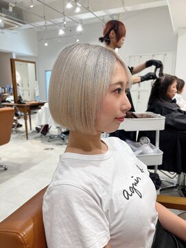 ネイロ 錦糸町(NeiRo) 魅力倍増カールセミディシアーカラーダークアッシュショートヘア