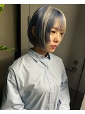 ブルー×ホワイトブロンド