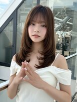 シーシンジュク 新宿南口(Sea shinjuku)&nbsp;ココアベージュ×レイヤー[小顔/黒髪/オリーブグレー]