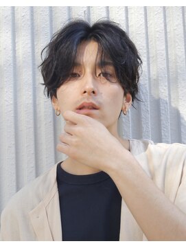 グリコ(grico) 無造作センターパートパーマ/くせ毛風パーマ