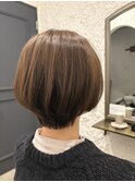 柔らか透明感◎小顔ショートボブ
