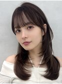 三鷹レイヤーカット韓国ダブルカラー顔周り前髪カットボブ
