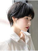 大人可愛いショート・ハンサムショート・暗髪透明感カラーTheC
