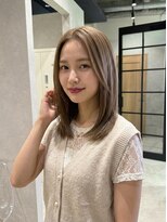 ヘアーリゾートレガロ 八尾店(Hair Resort regalo) ミルクティーベージュウルフパーマミディアムヘア50代髪型