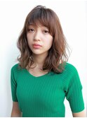 斜めバング ゆるふわウェーブ★★