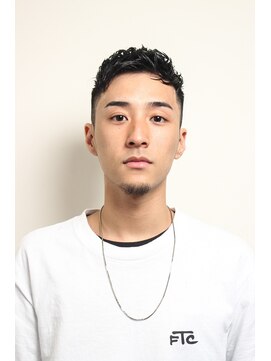 メリケンバーバーショップ フクオカ(MERICAN BARBERSHOP FUK) ソフトツーブロックフェザーマッシュくせ毛風パーマ5