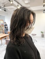 ネイヴィル オモテサンドウ(navile omotesando) ☆ダメージ回避コテ風デジタルパーマ×くすみブルーグレージュ☆