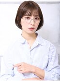 大人可愛い２０代３０代４０代小顔丸み前下がりショートボブb11