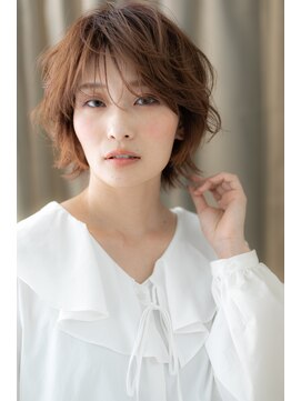 カバーヘア ブリス 川口(COVER HAIR bliss) バリアージュくせ毛風外ハネボブウルフZ川口20代30代40代