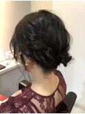 結婚式ヘアセット　20代30代40代　ヘアメイク　くるりんぱ