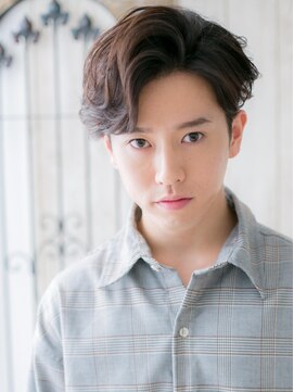 モッズヘア メン 上尾東口店(mod's hair men) 七三アップバングかき上げツーブロックマッシュパーマU上尾