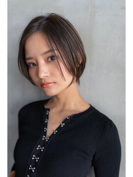 ケアリー 調布(Carelly) 大人かわいい前髪セシルカットココアブラウンフリンジウェーブ