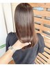 [髪質改善]髪質改善ストレート+カット＋カラー+内部補修Tr(ロング料金対象）