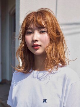 ツキヘア(TUKI hair) オレンジミディ