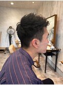 メンズカット 短髪黒髪ショートツイストパーマ ソフトツイスト