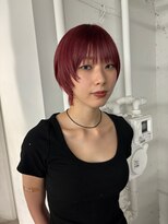レコ 渋谷(LECO) ワインレッドショート