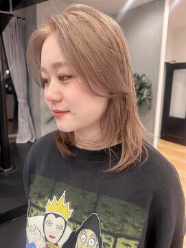 ラヴィズム 長岡店(LUVISM) ミルクティーベージュダブルカラーインナーカラー新潟長岡宮関