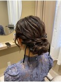 王道シニヨンアップ