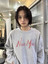 =メンズボブ/スパイキーショート/ブルーブラック／MEN’S HAIR