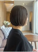 ぱつっとなんですが少し丸いボブスタイル