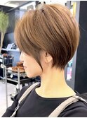 静岡ショートヘアレイヤーカット白髪染め白髪ぼかしハイライト