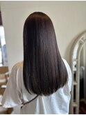 髪質改善カラー×ラベンダーブラウン