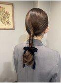 ベロア × タイトアレンジ あみおろし ◆ uiic hair  萩原千夏