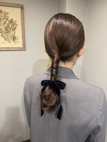 ウィーク 梅田(UiiC)&nbsp;ベロア × タイトアレンジ あみおろし ◆ uiic hair  萩原千夏