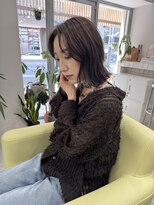 ブラウン(BROUN)&nbsp;透明感カラーと外ハネボブ