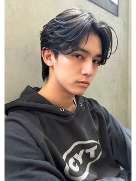 ロゼ 六甲道(ROSE) 【ROSE】センターパート＿メンズカット＿フェザーパーマ