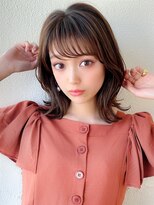 アフロート エル 錦糸町(AFLOAT L)&nbsp;韓国風レイヤー/外ハネくびれ/ミディアムレイヤー/ぱっつん前髪