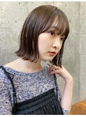 大人ボブ ニュアンスカラー アッシュカラー