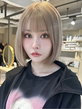 ティア(Tia.) 縮毛矯正/髪質改善トリートメント/ミディアムヘア/グレージュ