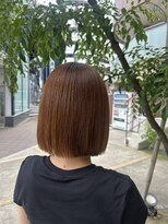 ル ジャルダン 戸塚店(le jardin)&nbsp;切りっぱなしボブ/縮毛矯正/ライトブラウンカラー