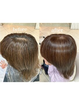 イーストハムネオ(EAST HAM NEO) 【ビフォーアフター】白髪ぼかし/脱白髪染め/艶髪