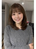 大分ミディアムボブレイヤー軽め韓国レイヤーくびれスタイル