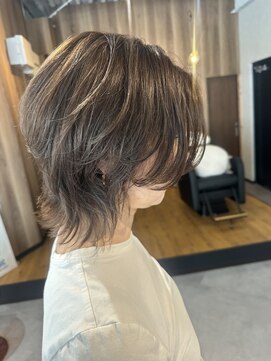ソウソウヘアースタジオ(so/so hair studio) ハイライトたっぷりウルフレイヤー