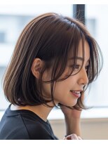 フレイムス ヘアアンドリラックス 大宮東口店(Frames)&nbsp;ショートボブ髪型20代30代40代50代前髪あり前髪なし面長丸顔大宮