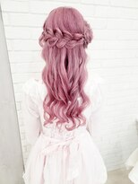 セット バイ エムビューティー(Set by M.beauty)&nbsp;くるみちゃんヘア渋谷ヘアセットハーフアップ表参道ヘアメイク