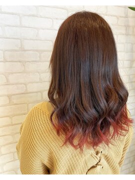 ビスイル 秋葉原店(Vis ill) 20代30代/グラデーション/アプリコット/ブリーチ/大人かわいい