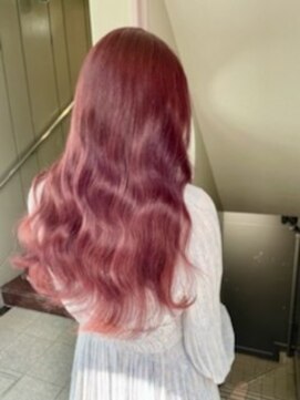 アイユー(ii+U) 艶髪　ロング　韓国巻き　チェリーピンク　ガーリー