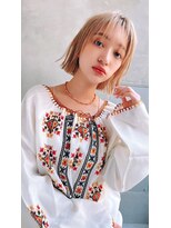 銀座　LIBERTE ハイトーン×切りっぱなしボブ