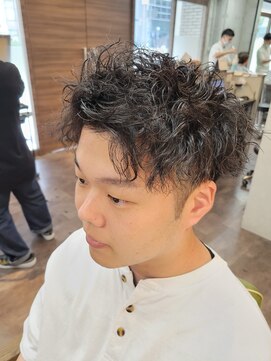 メンズ レオ 南森町店(men's LEO) ソフトツイストスパイラル×ツーブロック×刈り上げ